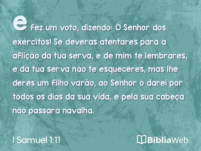 I Samuel 1:11 em imagem para compartilhar