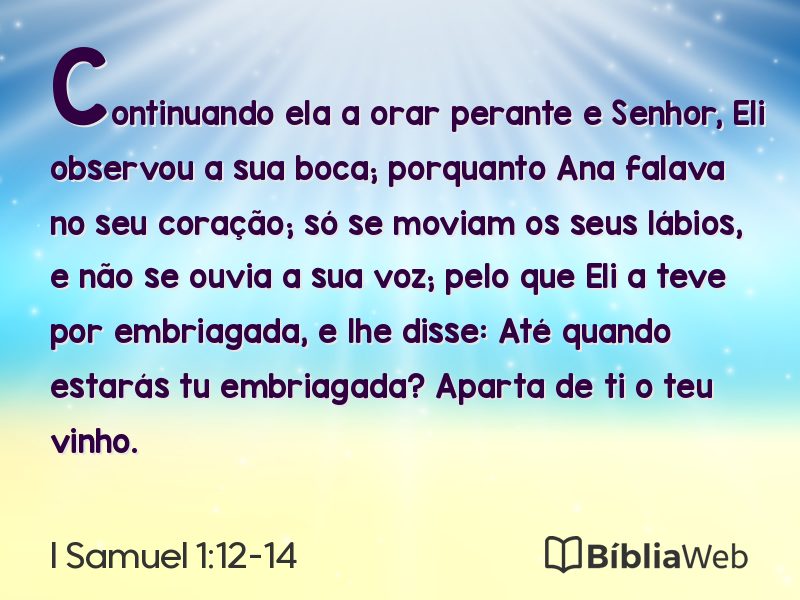 I Samuel 1:12-14 em imagem para compartilhar