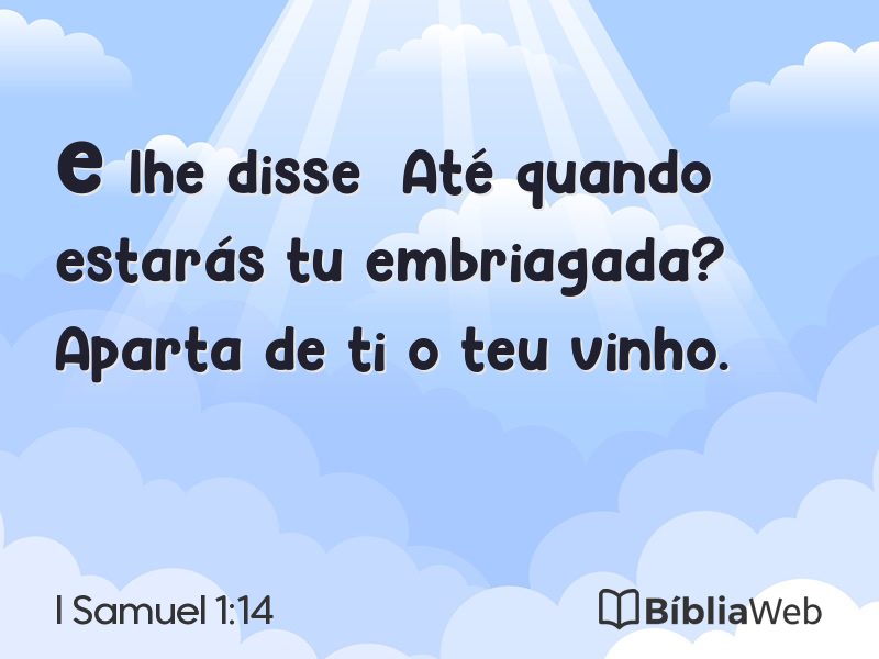 I Samuel 1:14 em imagem para compartilhar