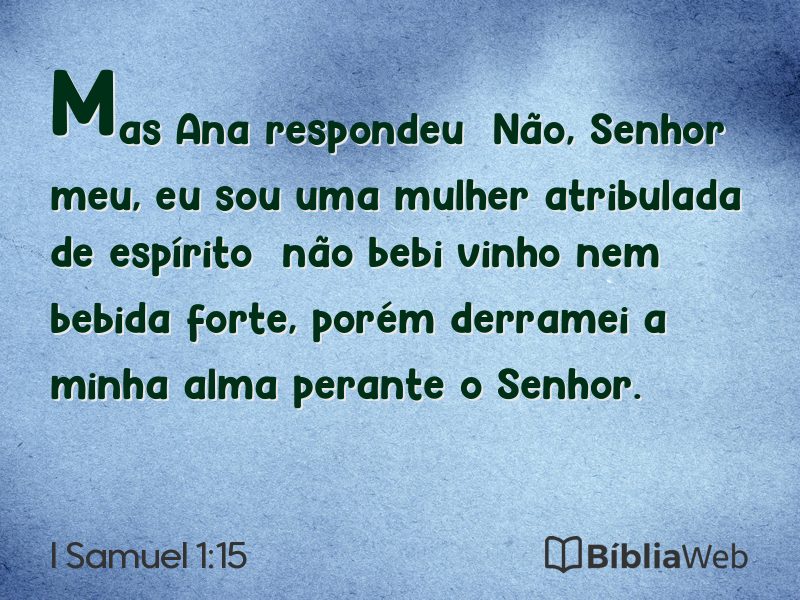 I Samuel 1:15 em imagem para compartilhar