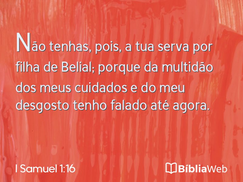 I Samuel 1:16 em imagem para compartilhar