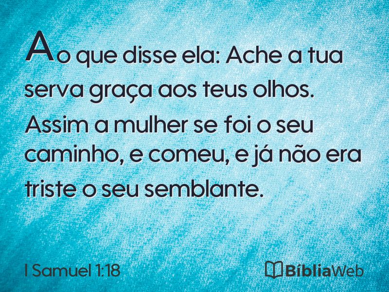 I Samuel 1:18 em imagem para compartilhar
