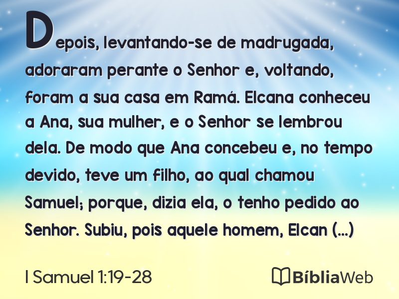 I Samuel 1:19-28 em imagem para compartilhar