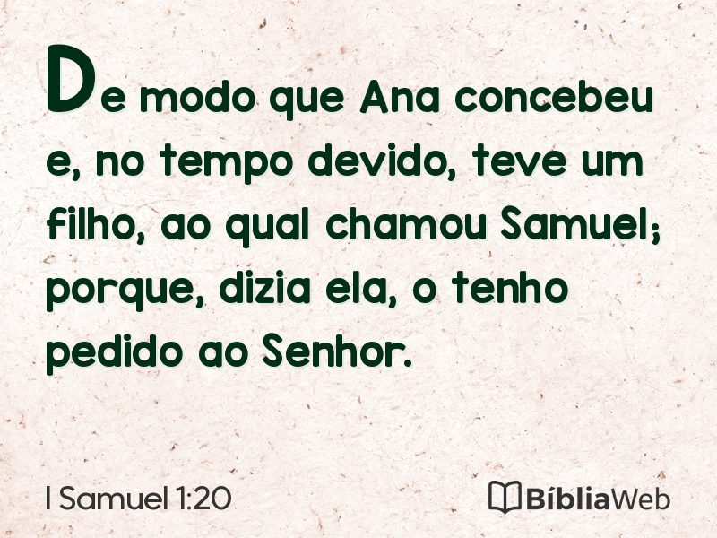 I Samuel 1:20 em imagem para compartilhar