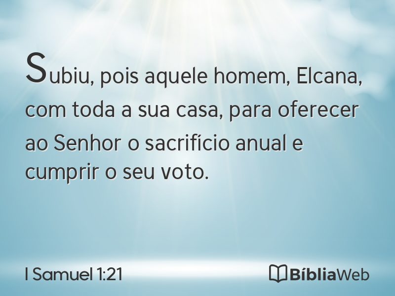 I Samuel 1:21 em imagem para compartilhar