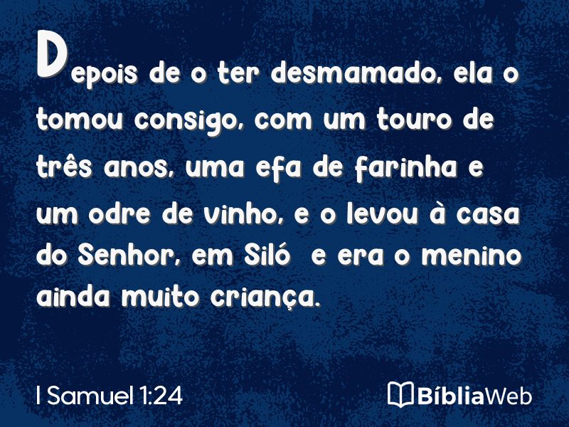 I Samuel 1:24 em imagem para compartilhar