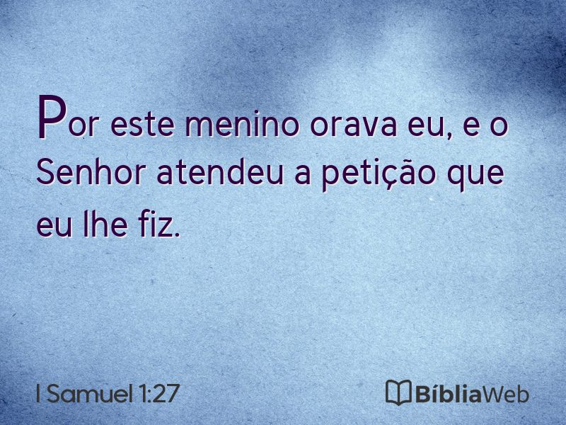 I Samuel 1:27 em imagem para compartilhar