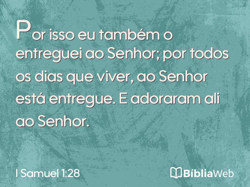 I Samuel 1:28 em imagem para compartilhar