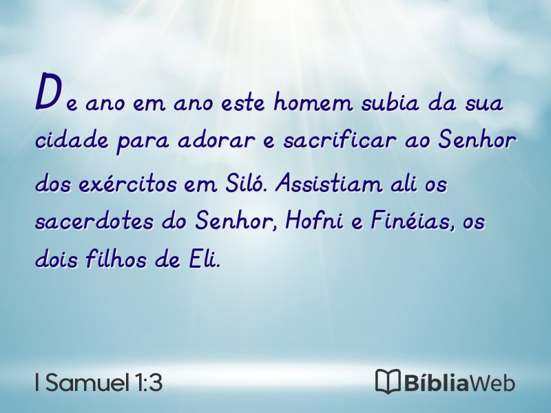 I Samuel 1:3 em imagem para compartilhar