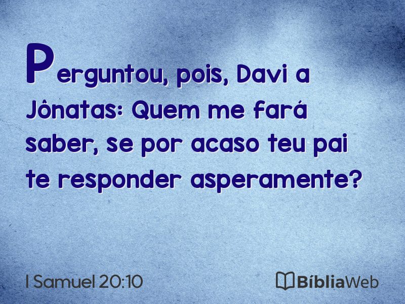 I Samuel 20:10 em imagem para compartilhar