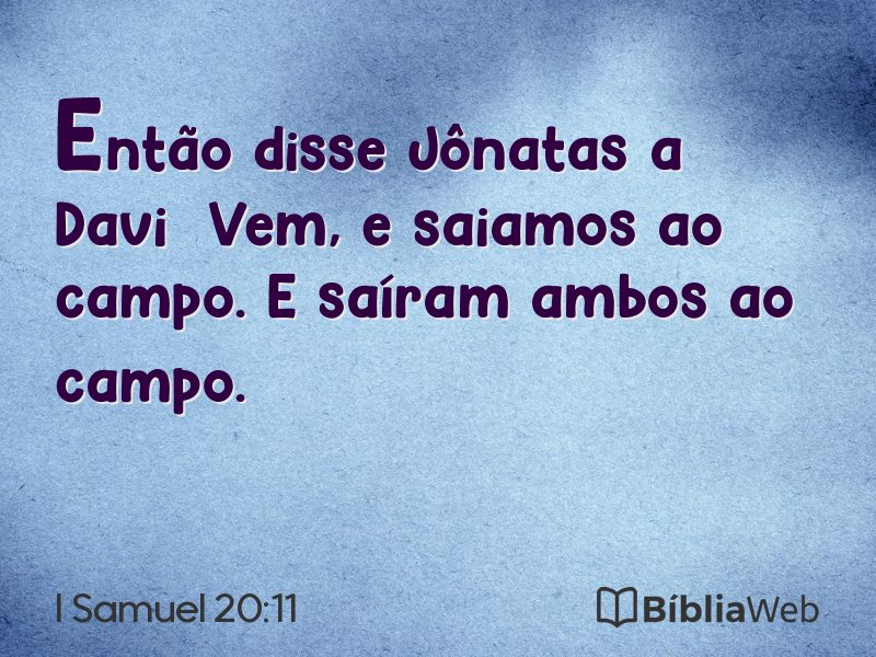 I Samuel 20:11 em imagem para compartilhar