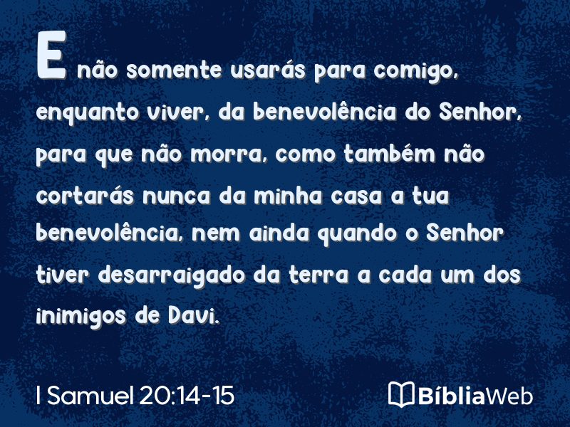 I Samuel 20:14-15 em imagem para compartilhar
