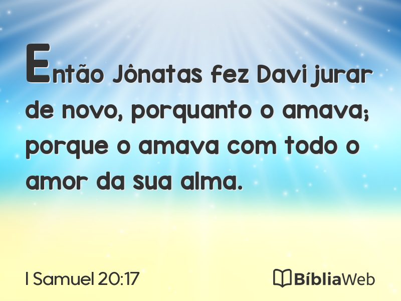 I Samuel 20:17 em imagem para compartilhar