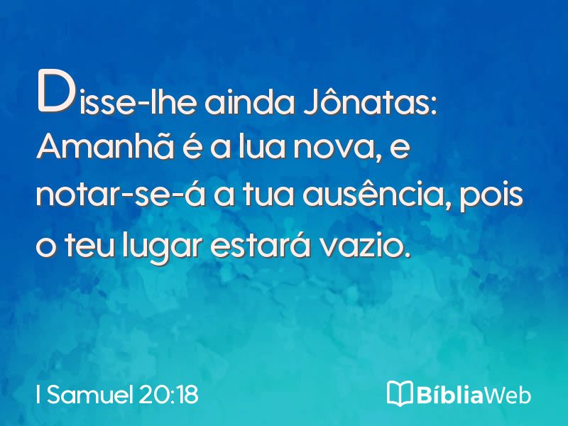 I Samuel 20:18 em imagem para compartilhar