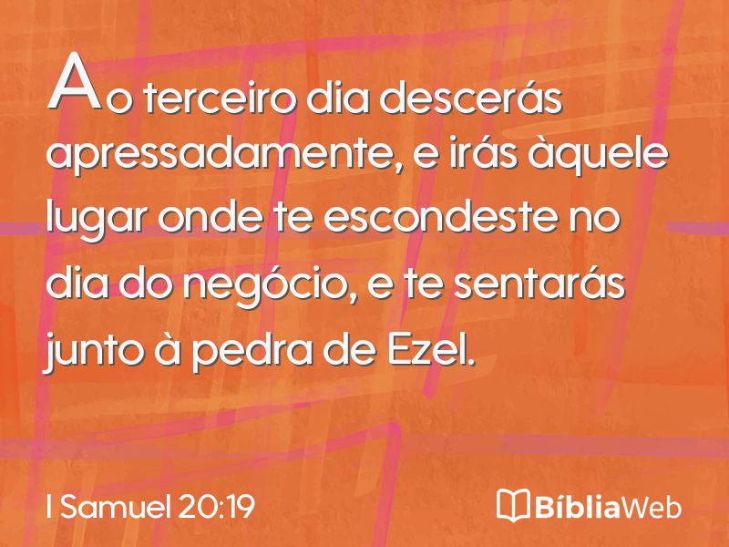 I Samuel 20:19 em imagem para compartilhar