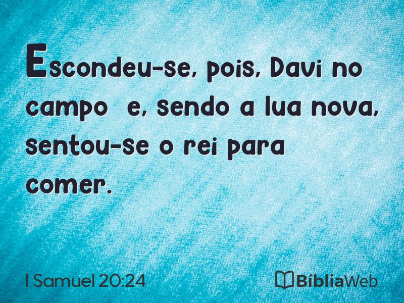 I Samuel 20:24 em imagem para compartilhar