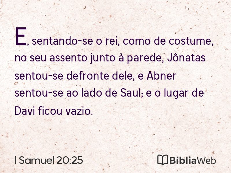 I Samuel 20:25 em imagem para compartilhar