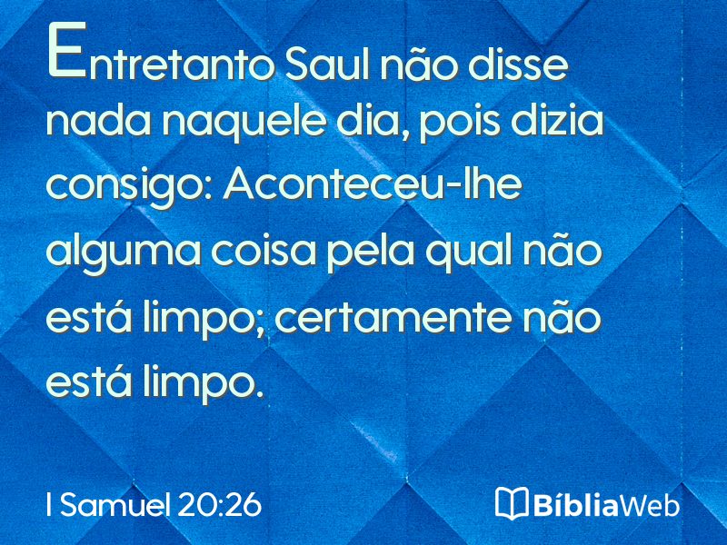I Samuel 20:26 em imagem para compartilhar