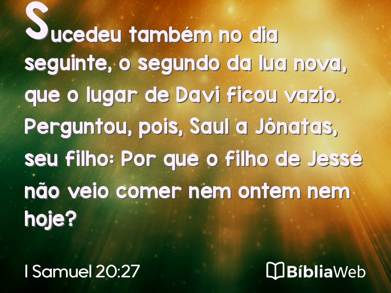 I Samuel 20:27 em imagem para compartilhar
