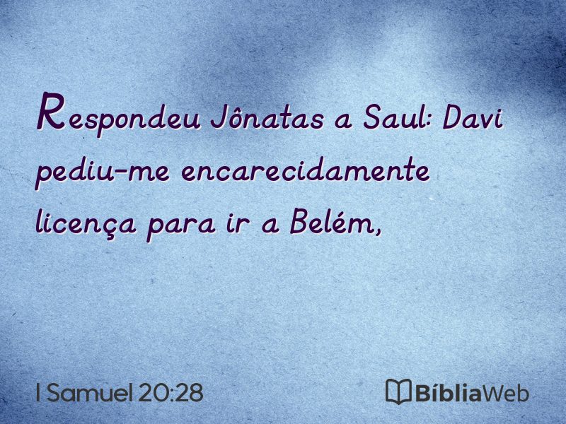 I Samuel 20:28 em imagem para compartilhar