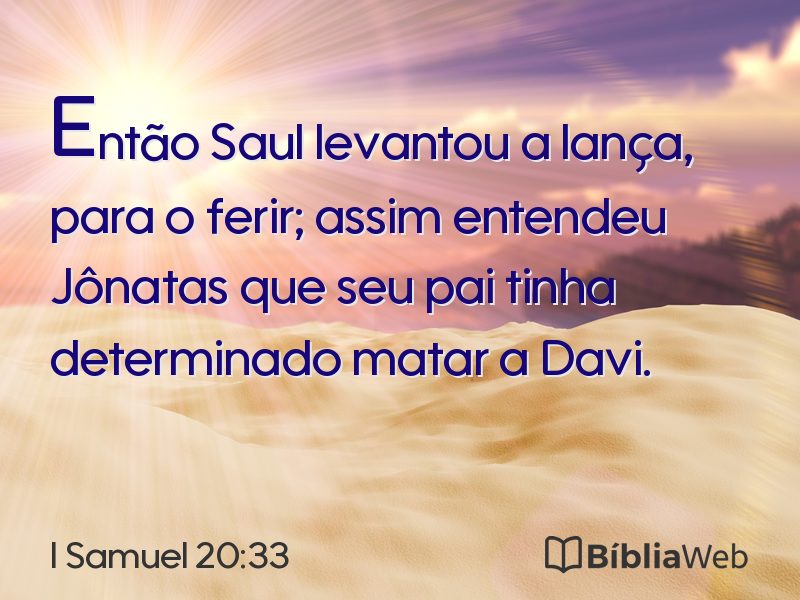 I Samuel 20:33 em imagem para compartilhar