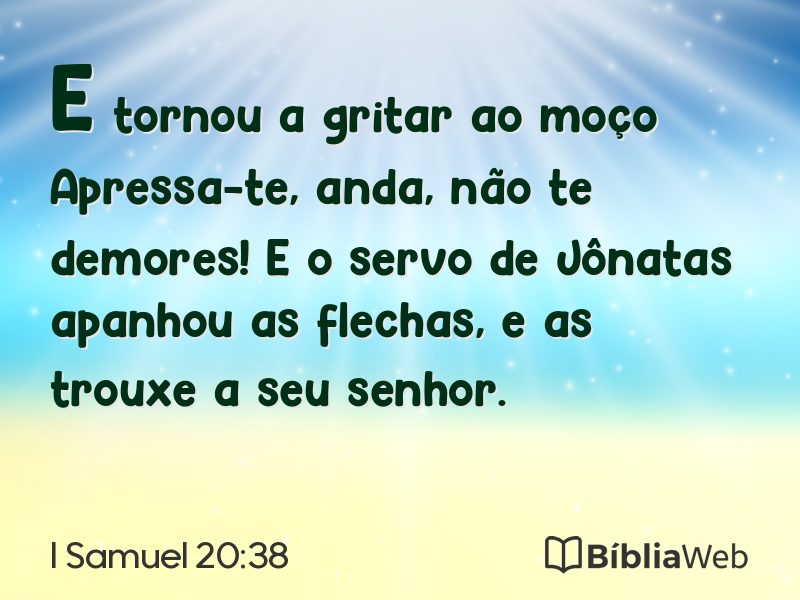 I Samuel 20:38 em imagem para compartilhar