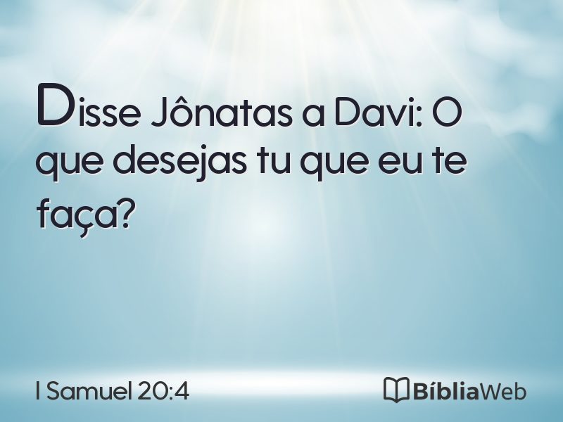 I Samuel 20:4 em imagem para compartilhar