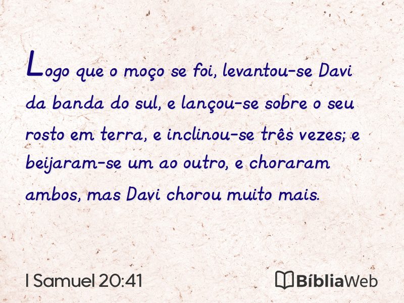I Samuel 20:41 em imagem para compartilhar