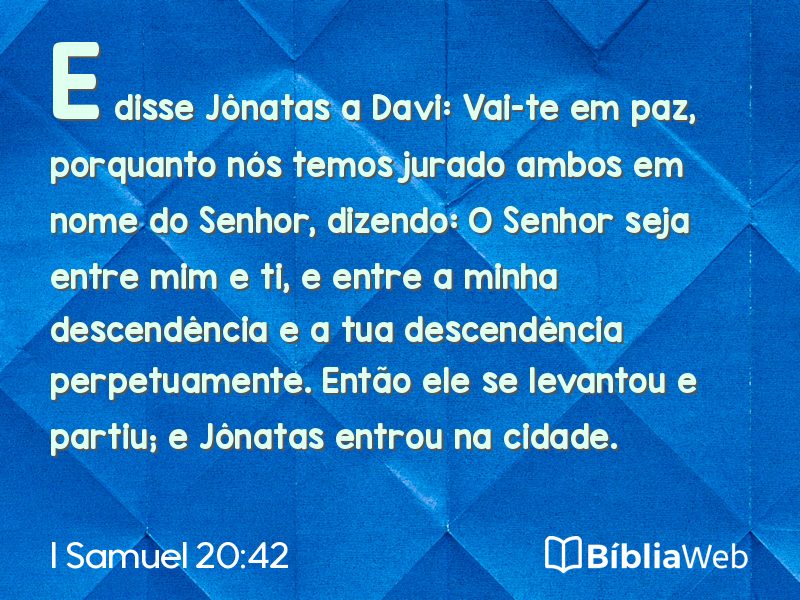 I Samuel 20:42 em imagem para compartilhar