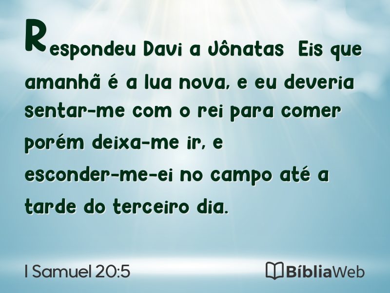 I Samuel 20:5 em imagem para compartilhar