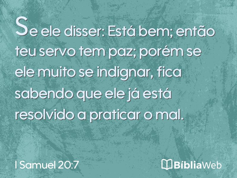 I Samuel 20:7 em imagem para compartilhar