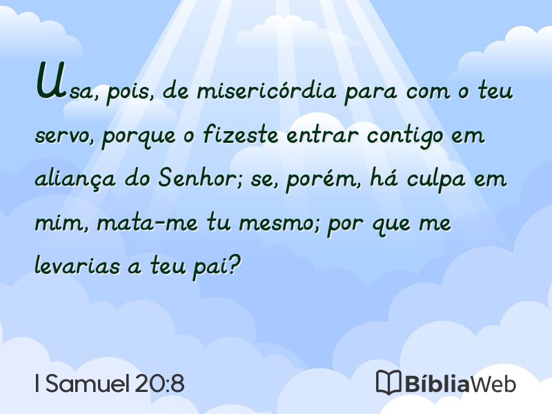 I Samuel 20:8 em imagem para compartilhar