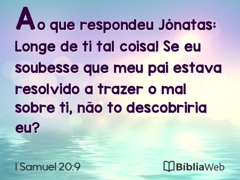 I Samuel 20:9 em imagem para compartilhar