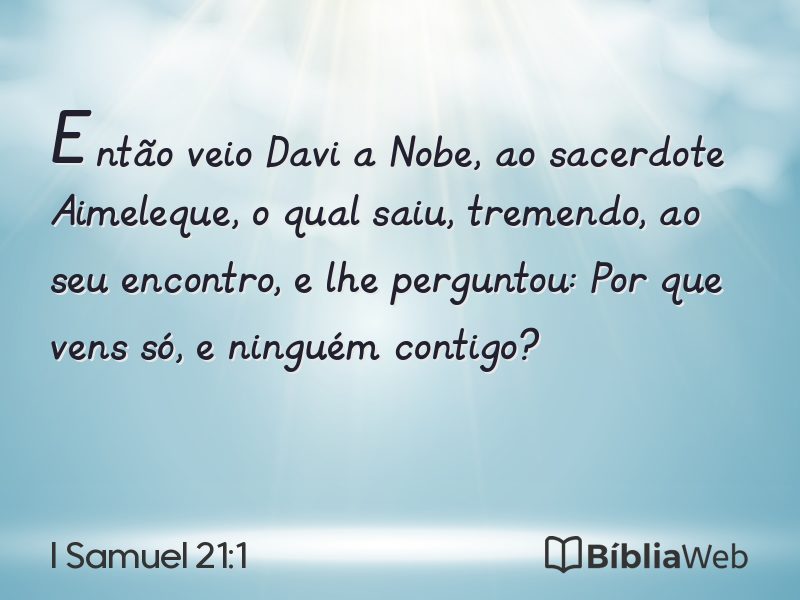 I Samuel 21:1 em imagem para compartilhar