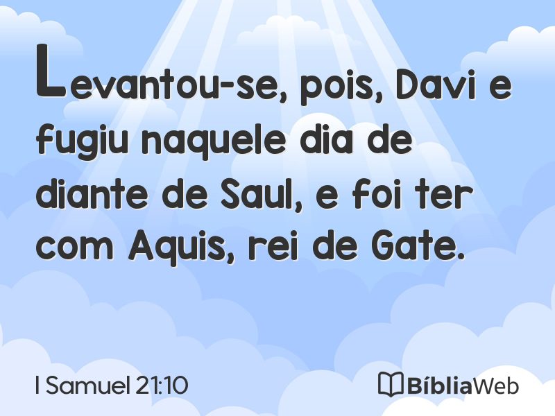 I Samuel 21:10 em imagem para compartilhar