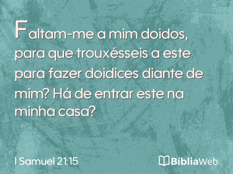 I Samuel 21:15 em imagem para compartilhar
