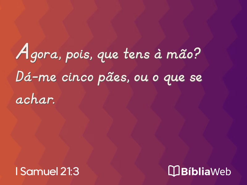 I Samuel 21:3 em imagem para compartilhar