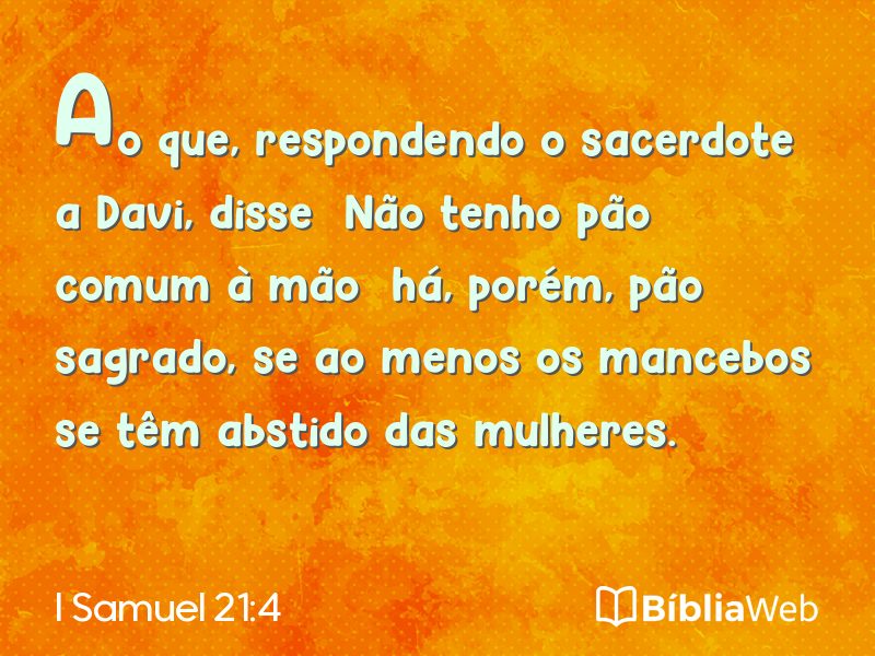 I Samuel 21:4 em imagem para compartilhar