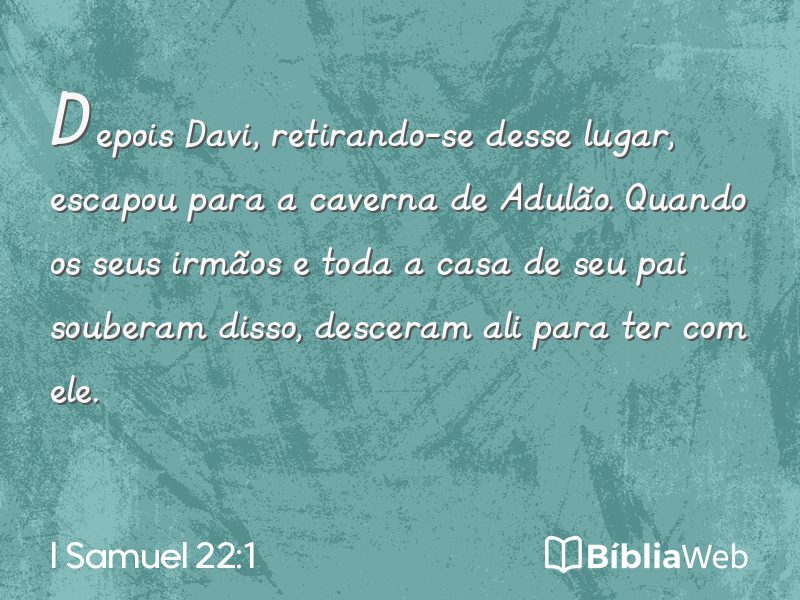 I Samuel 22:1 em imagem para compartilhar
