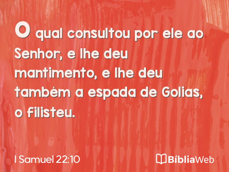 I Samuel 22:10 em imagem para compartilhar