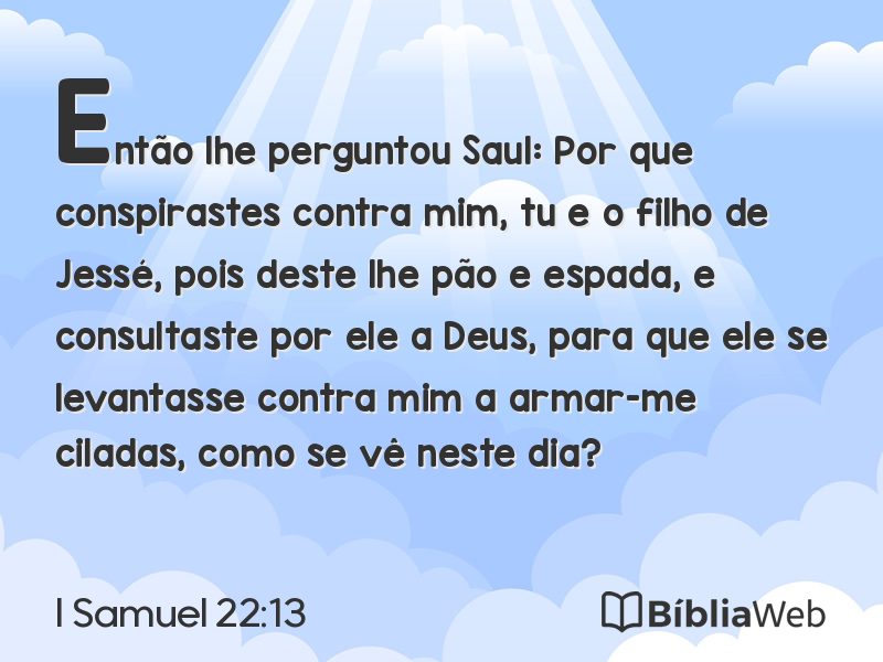 I Samuel 22:13 em imagem para compartilhar