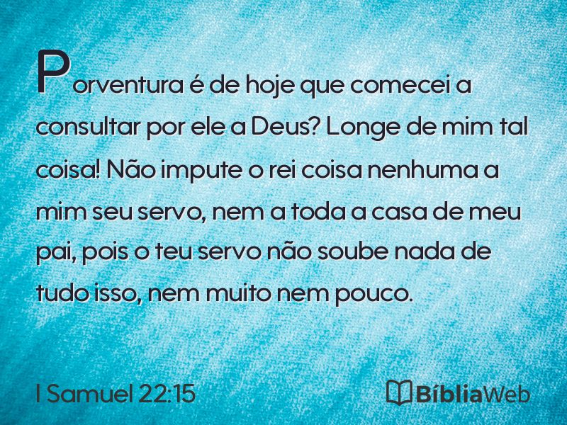 I Samuel 22:15 em imagem para compartilhar