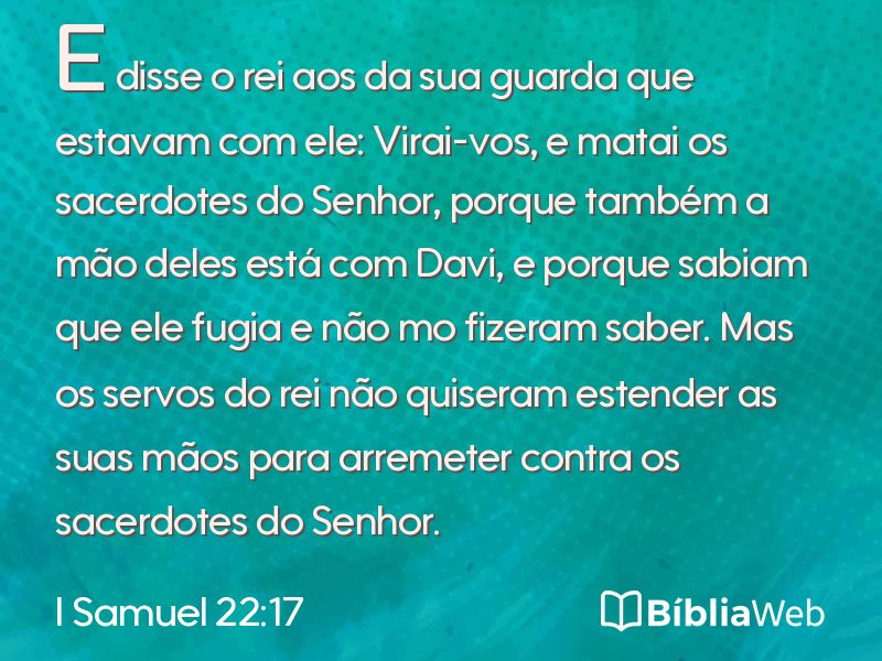 I Samuel 22:17 em imagem para compartilhar