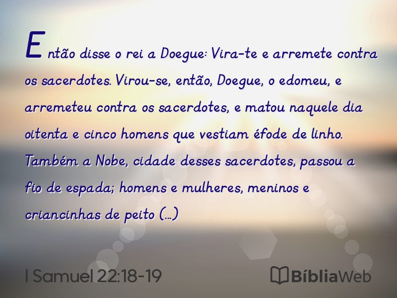 I Samuel 22:18-19 em imagem para compartilhar