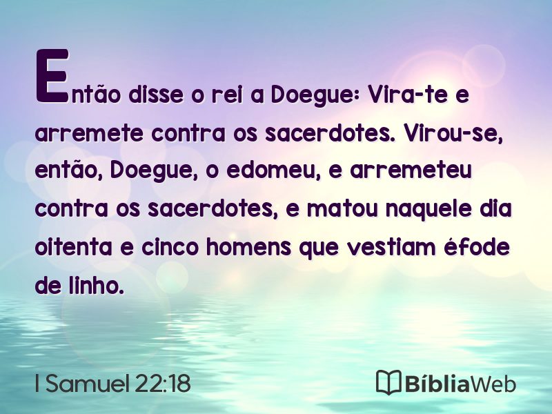 I Samuel 22:18 em imagem para compartilhar