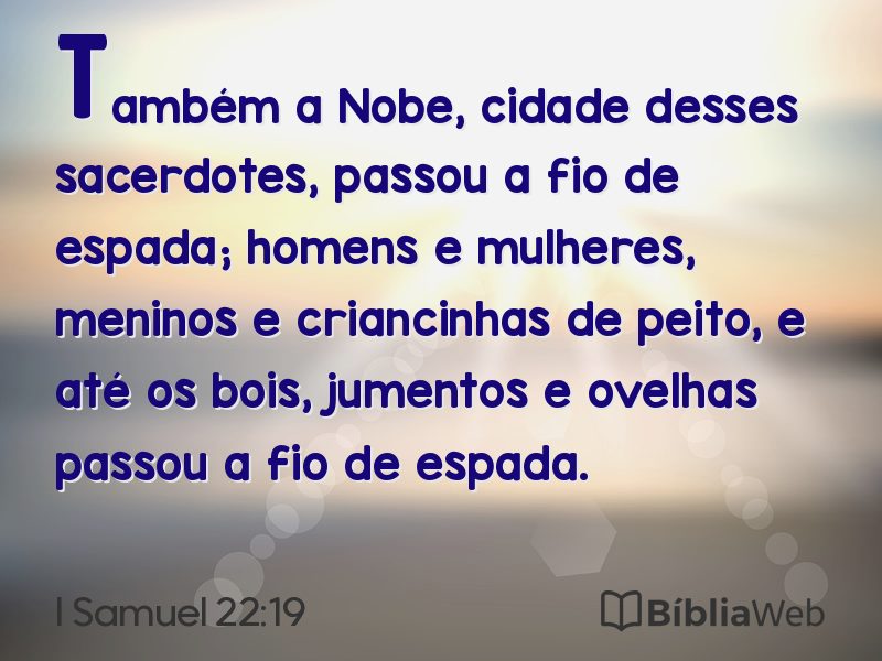I Samuel 22:19 em imagem para compartilhar