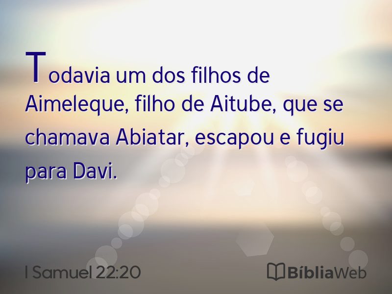I Samuel 22:20 em imagem para compartilhar