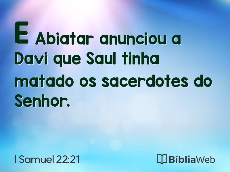 I Samuel 22:21 em imagem para compartilhar