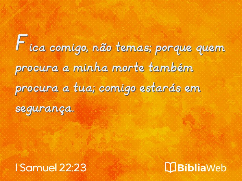 I Samuel 22:23 em imagem para compartilhar