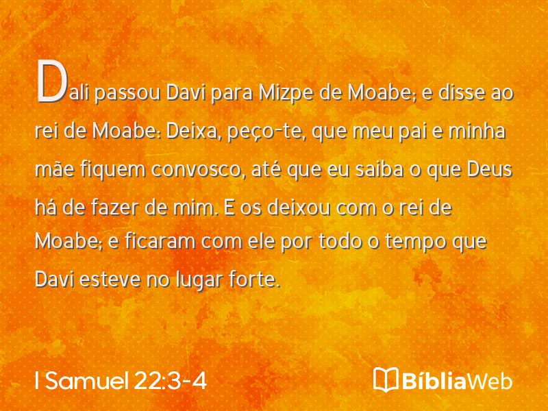 I Samuel 22:3-4 em imagem para compartilhar